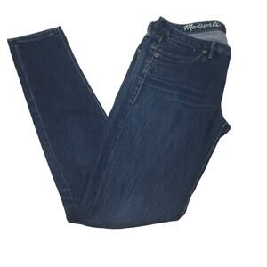 Madewell dark wash mid rise denim skinny jeans sz 27x32
